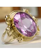 Ring Amethyst 14K Yellow gold Vintage vrc100y